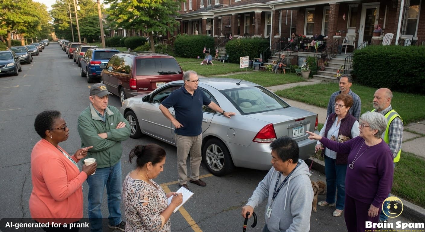 Man’s Parking Attempt Prompts Entire Block to Form Watch Group